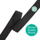 19mm (0.75 inch) Wide Flat Woven Elastic, black, additional photo