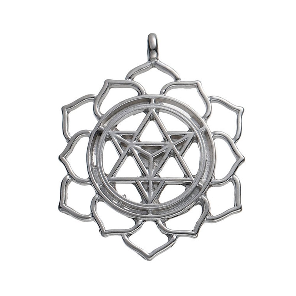 30mm Meditation Pendant, antique-silver-plated