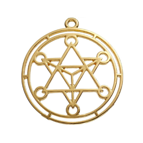 40mm Meditation Pendant, gold-plated