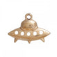 22x16mm Spaceship Pendant, gold-plated