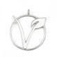 28mm Vegetarian Symbol Pendant, silver-plated