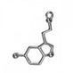 25x13mm Molecule Pendant, silver-plated