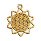 30mm Flower of Life Pendant, gold-plated