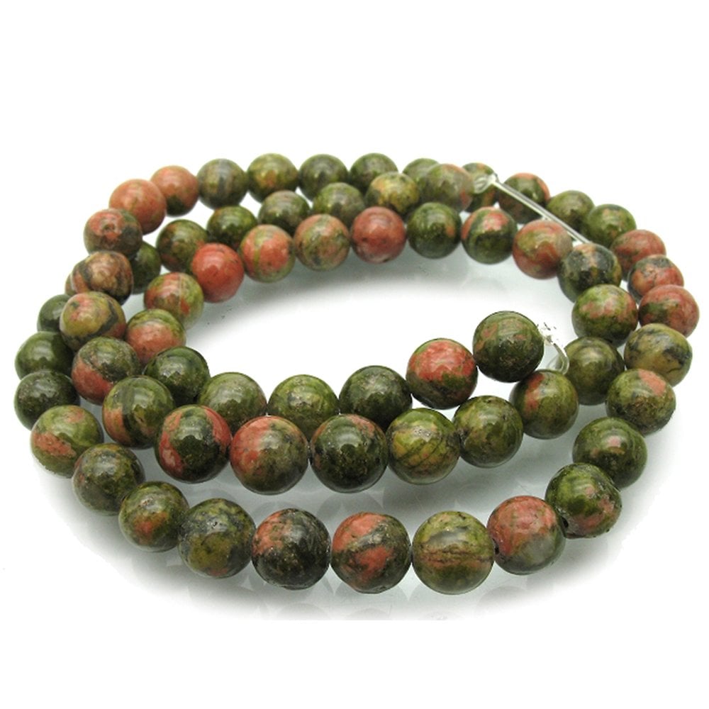 Unakite Round Semi Precious Stones 4mm