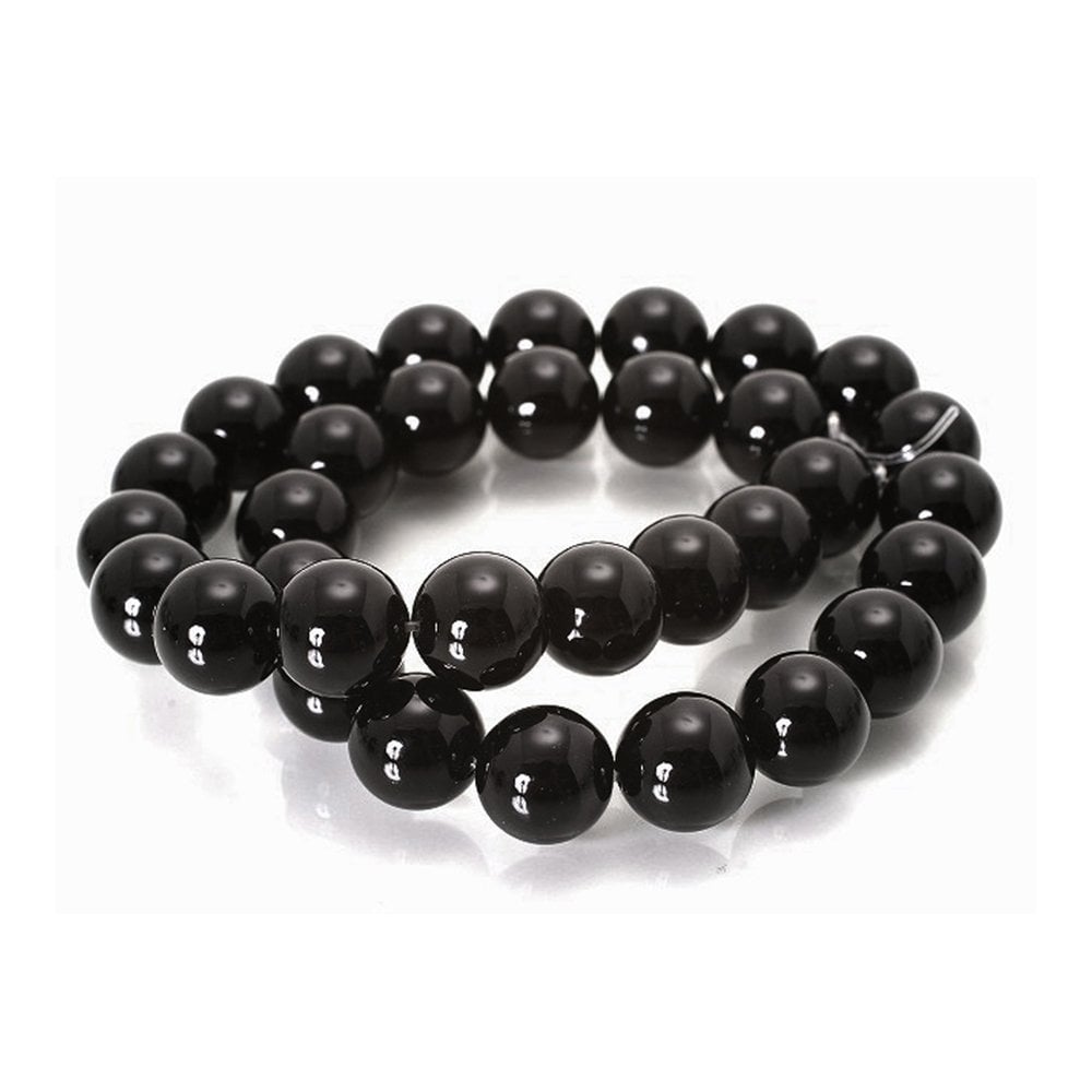 Black Agate Semi Precious Stones 4mm