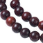Natural Wood Beads Round 6mm, red/brown, additional photo