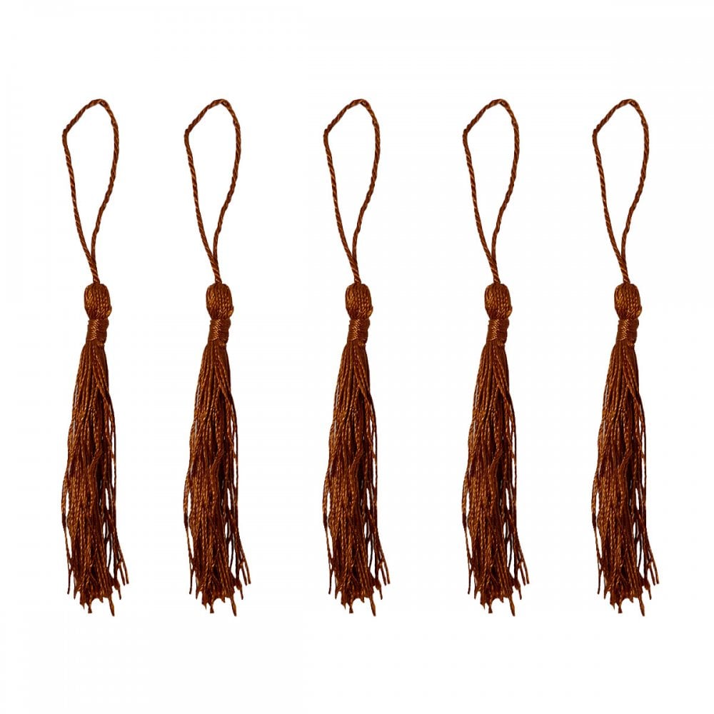 70mm Polyester Tassel with Loop, copper