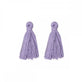 30mm Cotton Tassel Pendants, lavender