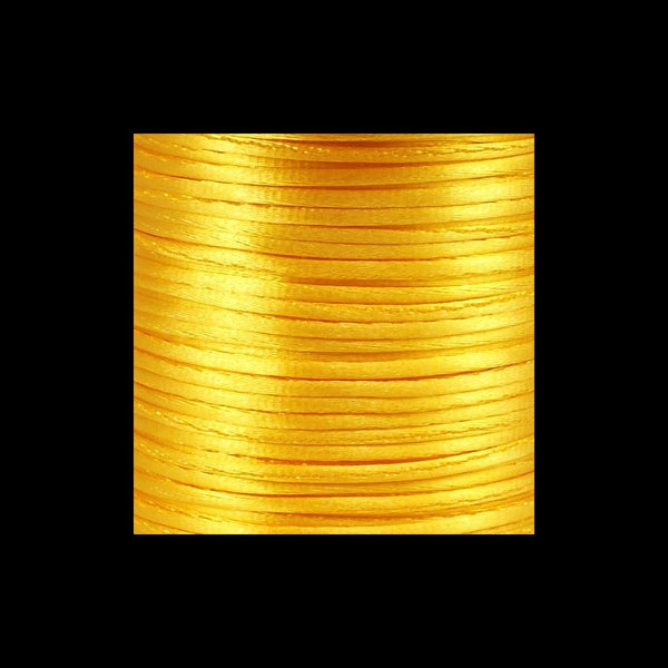 1mm Rattail Satin Cord, yellow