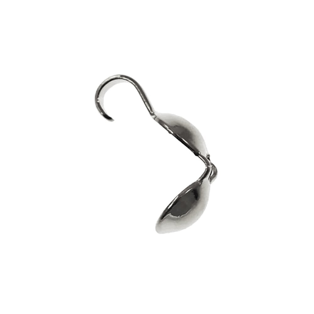 Clamshell Calottes Bead Tip Findings 7x3mm, silver-plated