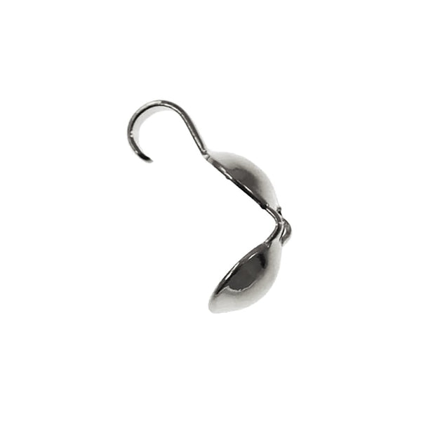 Clamshell Calottes Bead Tip Findings 7x3mm, silver-plated