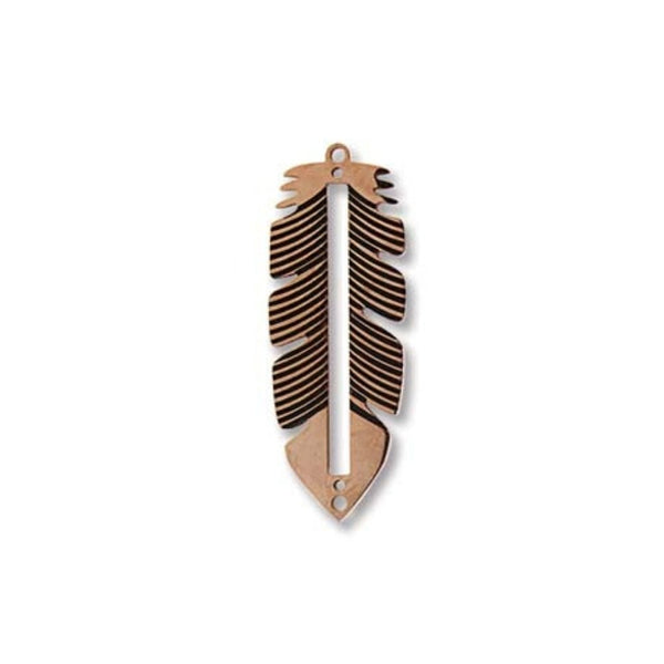31.8x11.75mm Centreline Feather Link, rose-gold-plated