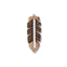 31.8x11.75mm Centreline Feather Link, rose-gold-plated