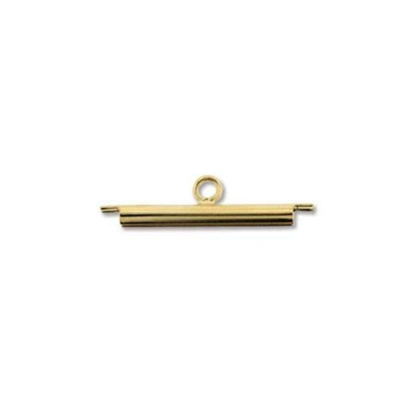 20mm Miyuki Slider Tube, gold-plated