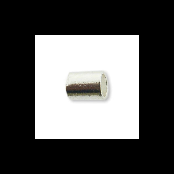 3mm Tube Crimps, silver-plated