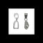 Pinch Bail Pendant & Loop 20x7mm, dark-silver-plated