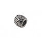 10x8mm Tibetan Style Large Hole Drum Bead, antique-silver-plated