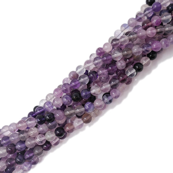 Purple Fluorite Round Semi Precious Stones 8mm