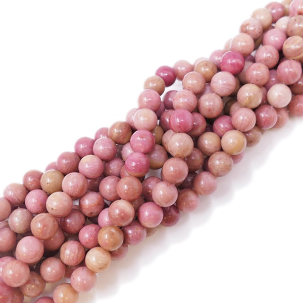 Chinese Rhodonite Round Semi Precious Stones 8mm