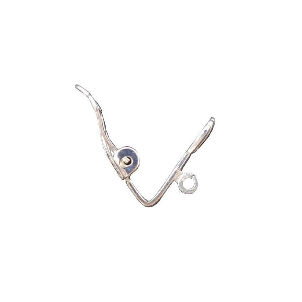 18mm Earclip Findings with Shell Design, silver-plated, additional photo