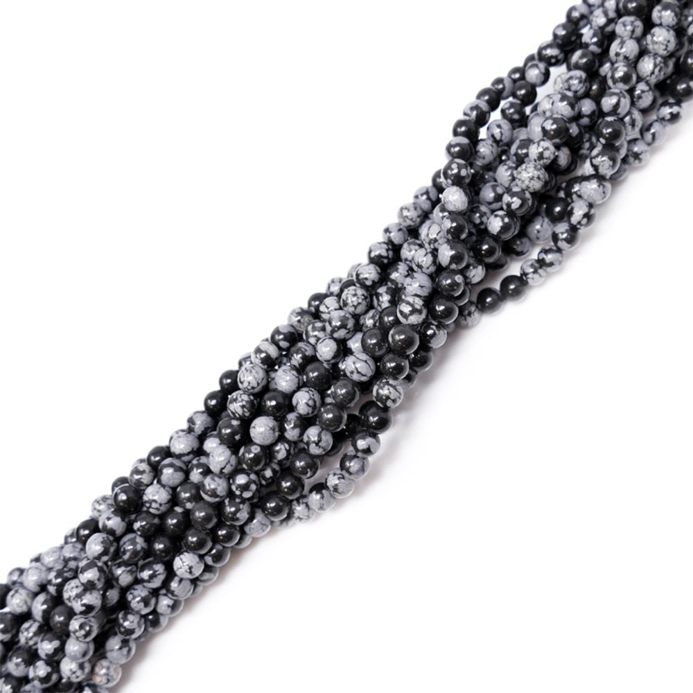 Snowflake Obsidian Semi Precious Stones 4mm