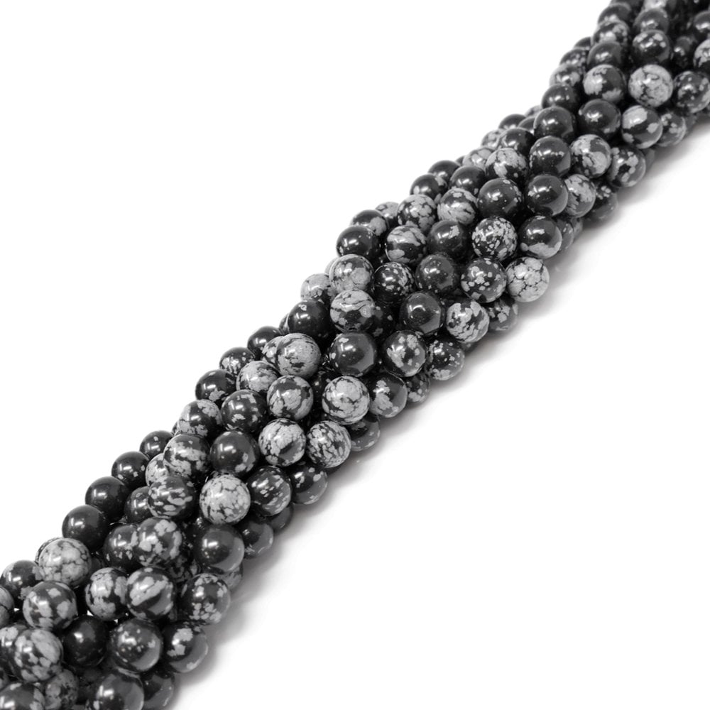 Snowflake Obsidian Semi Precious Stones 6mm