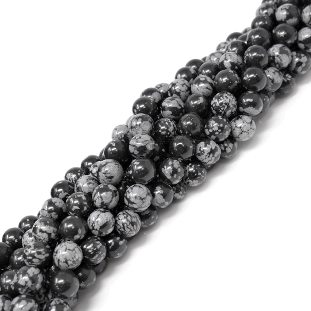 Snowflake Obsidian Semi Precious Stones 8mm