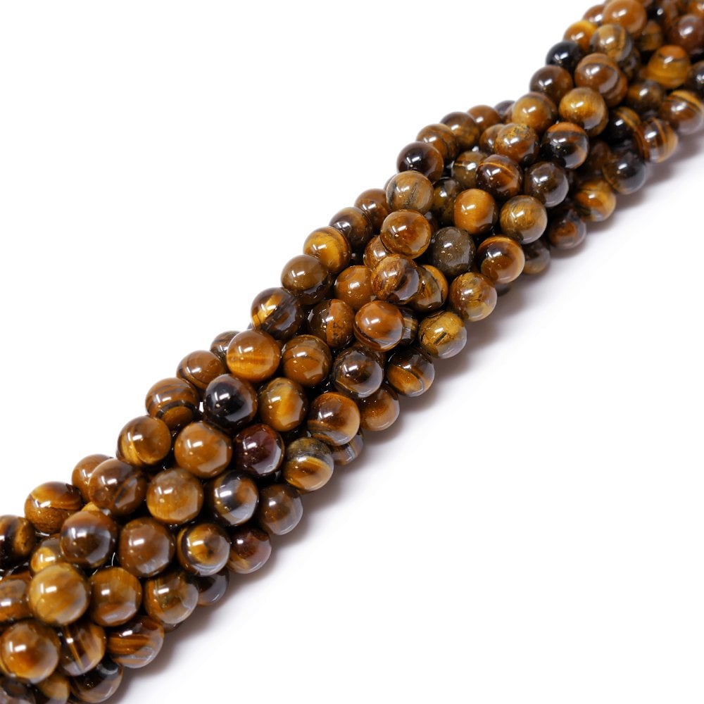 Tiger Eye (B Grade) Round Semi Precious Stones 8mm