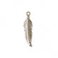 26x7mm Feather Charm, gold-plated