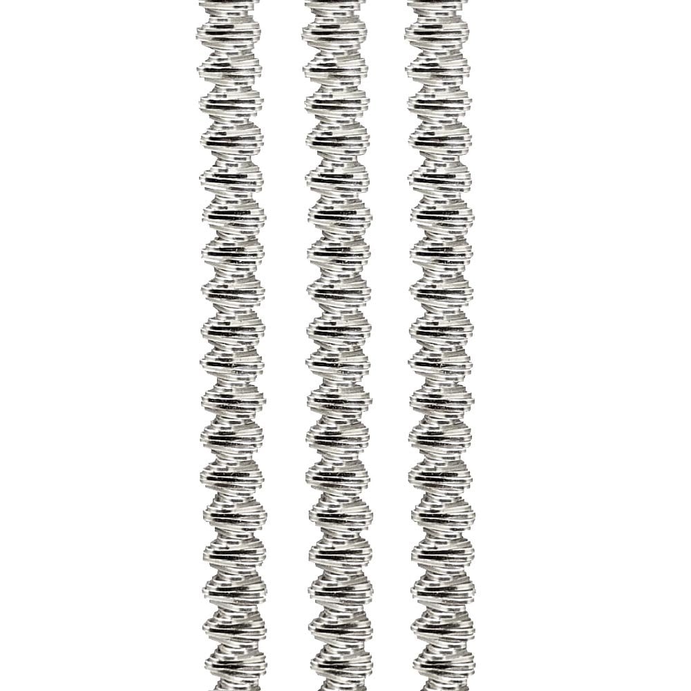 Spiralled Boullion Wire, silver-plated