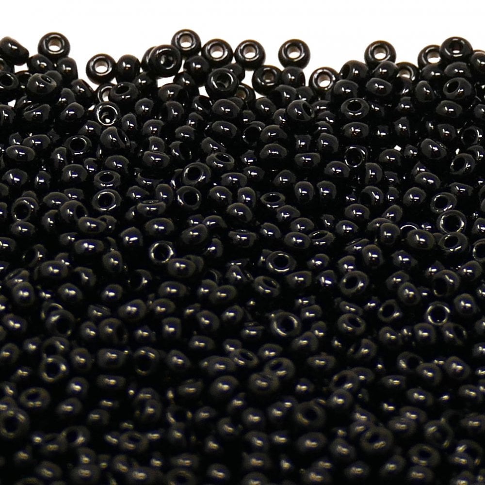 Preciosa Seed Beads 10/0, opaque black