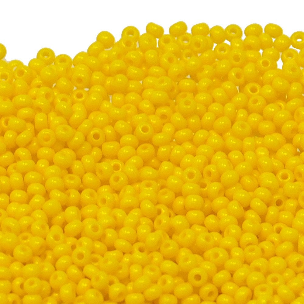 Preciosa Seed Beads 10/0, opaque yellow