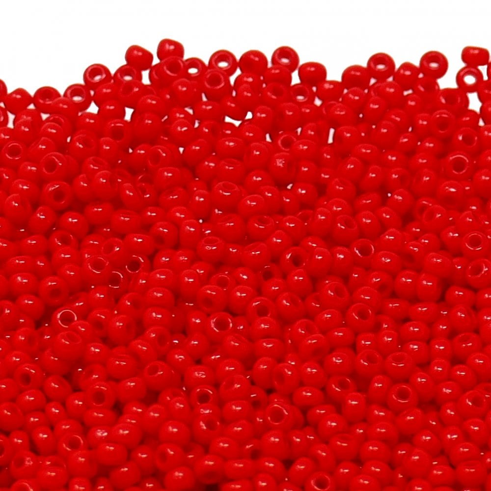 Preciosa Seed Beads 10/0, opaque red
