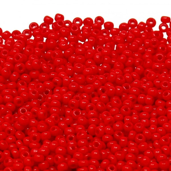 Preciosa Seed Beads 10/0, opaque red
