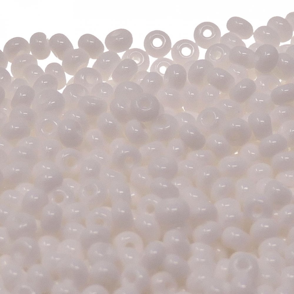 Preciosa Seed Beads 6/0, opaque white