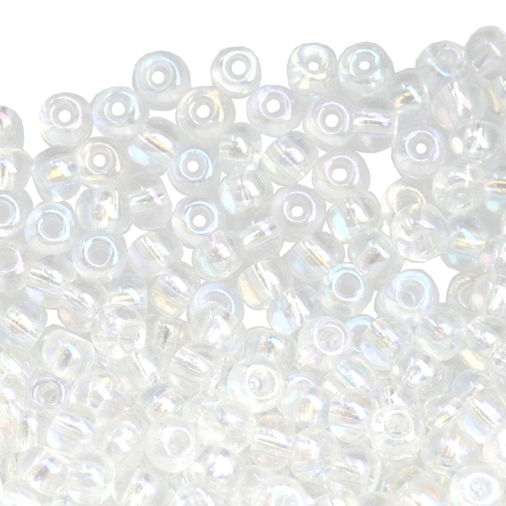 Preciosa Seed Beads 6/0, crystal AB