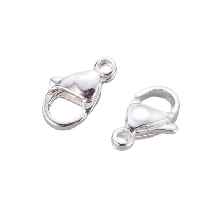 304 Stainless Steel Lobster Clasp 10mm, silver-colour-plated