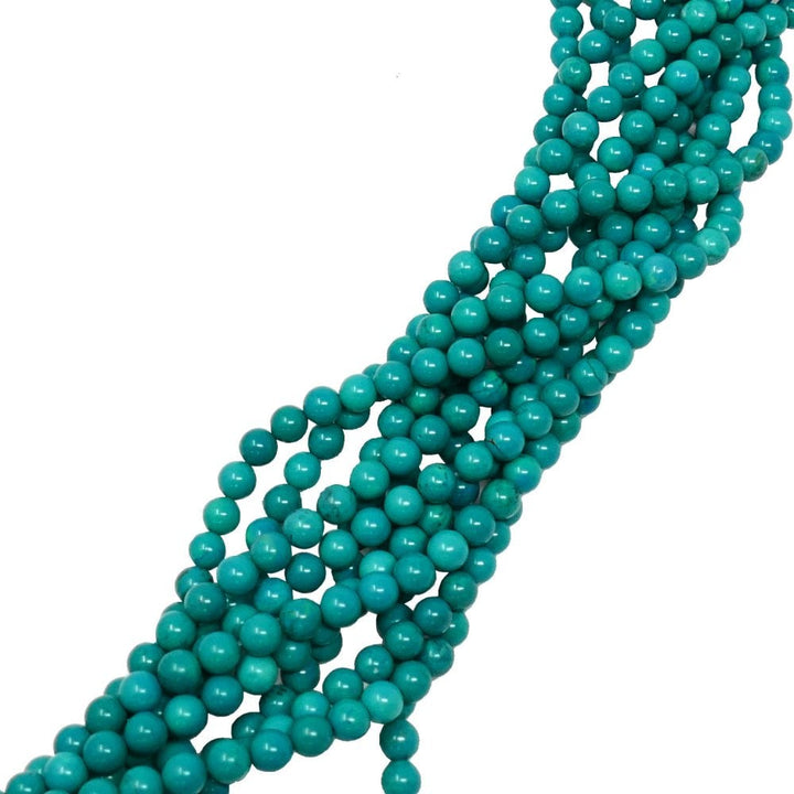 Natural Sinkiang Turquoise (Dyed & Heated) Semi Precious Stones 6mm