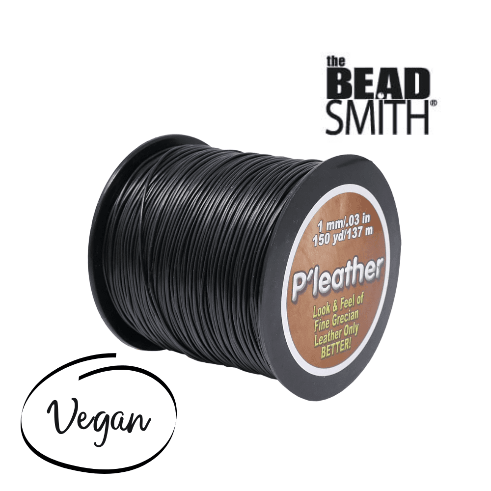 1mm P'leather Vegan Leather, black
