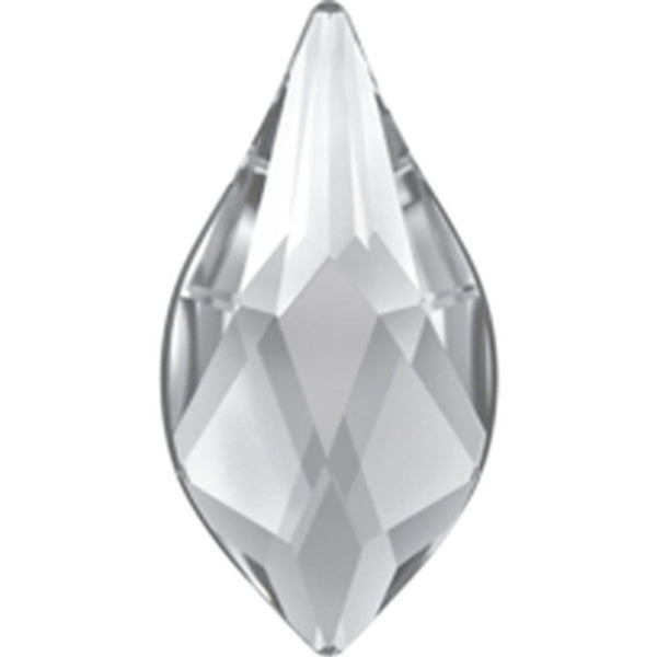 2205 Swarovski Unfoiled Flame Flat Back, crystal, 10mm