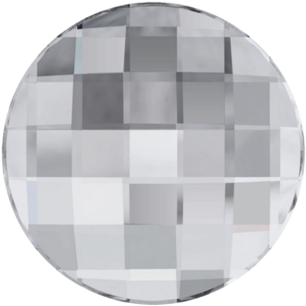 2035 Swarovski Unfoiled Chessboard Flat Back, crystal, 20mm