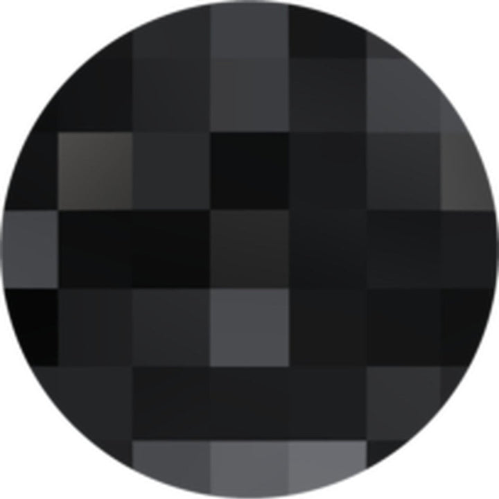 2035 Swarovski Hotfix Chessboard Flat Back, jet, 10mm