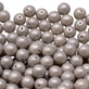Pastel Beads Czech Round Glass 6mm, owl grey