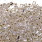 Miyuki 4mm Cube Seed Beads, silver lined crystal