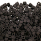 Miyuki 4mm Cube Seed Beads, matte opaque black