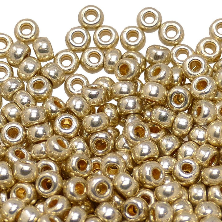 Miyuki Seed Beads 6/0, duracoat galvanised silver