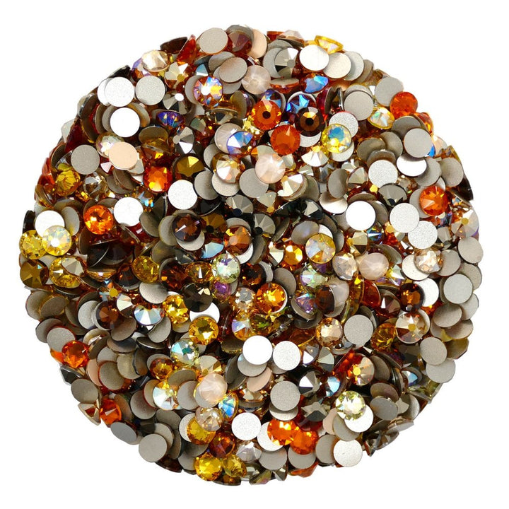 Golden Mix, SS30 (6.4mm) Swarovski flatback crystals non-hotfix 2088