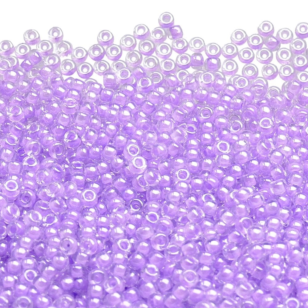 Miyuki Seed Beads 8/0, orchid lined crystal