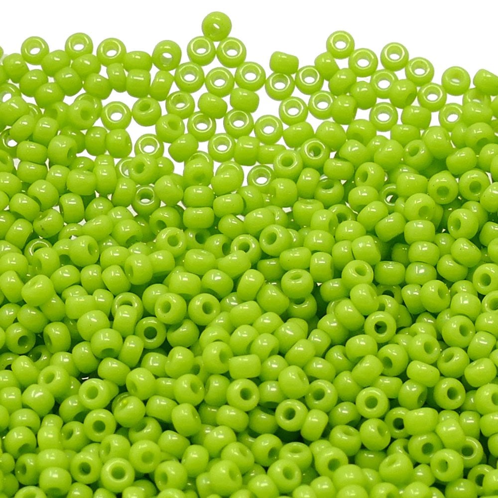 Miyuki Seed Beads 8/0, opaque chartreuse