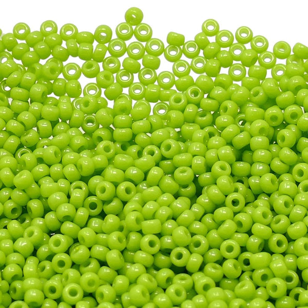 Miyuki Seed Beads 8/0, opaque chartreuse